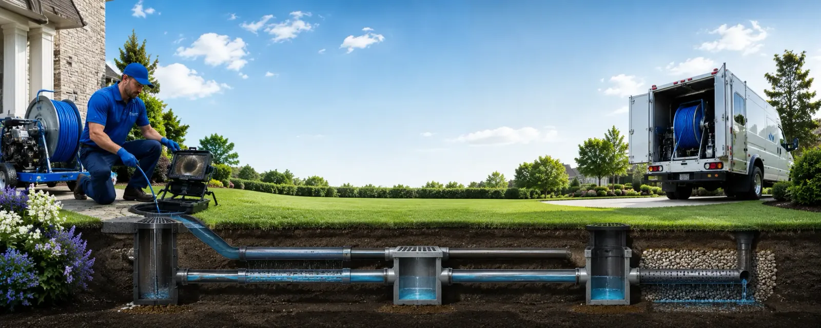 Outdoor drain cleaning information for Sunset, SC